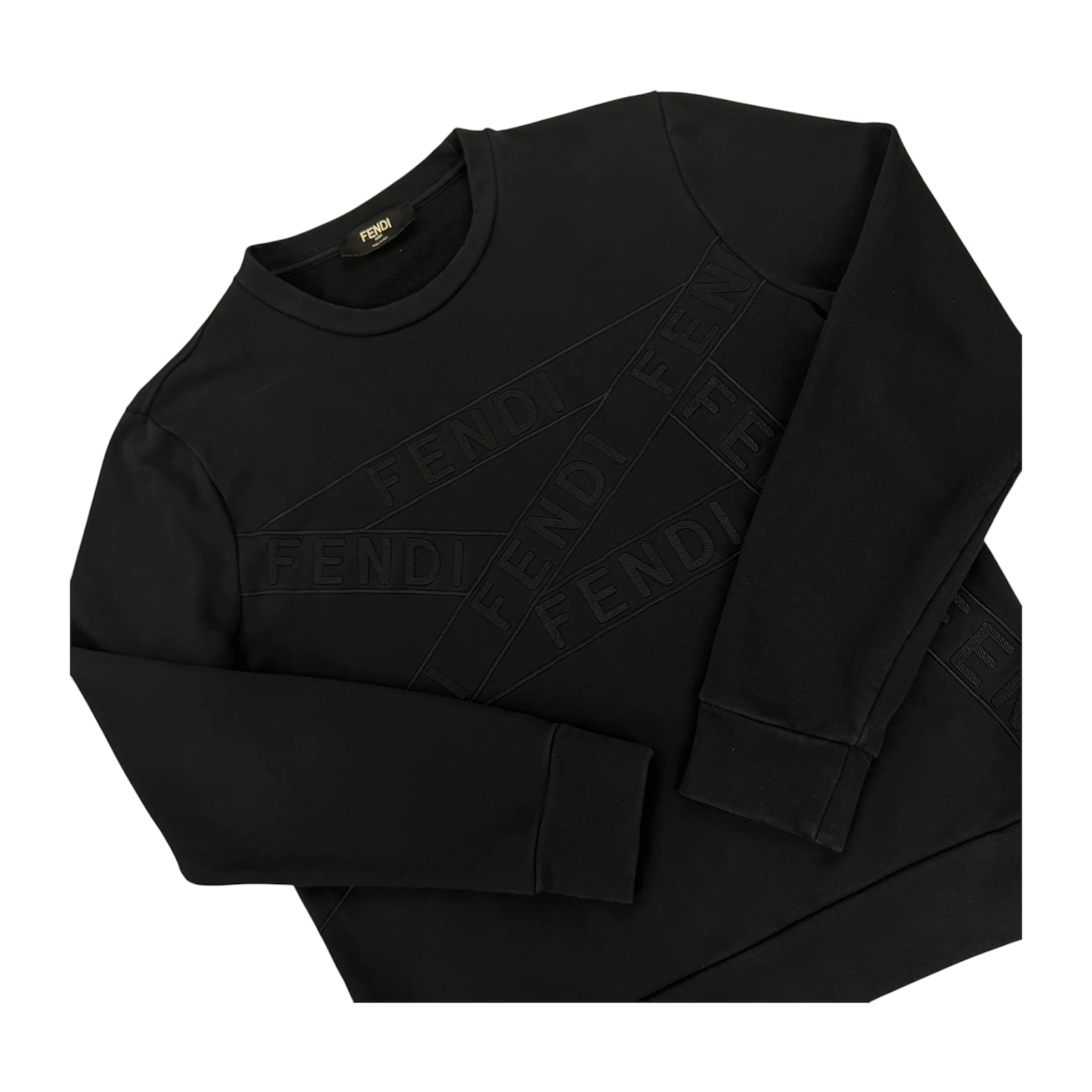 FENDI MEN’S LOGO TRACKSUIT – BLACK – MEDIUM (SLIM FIT)