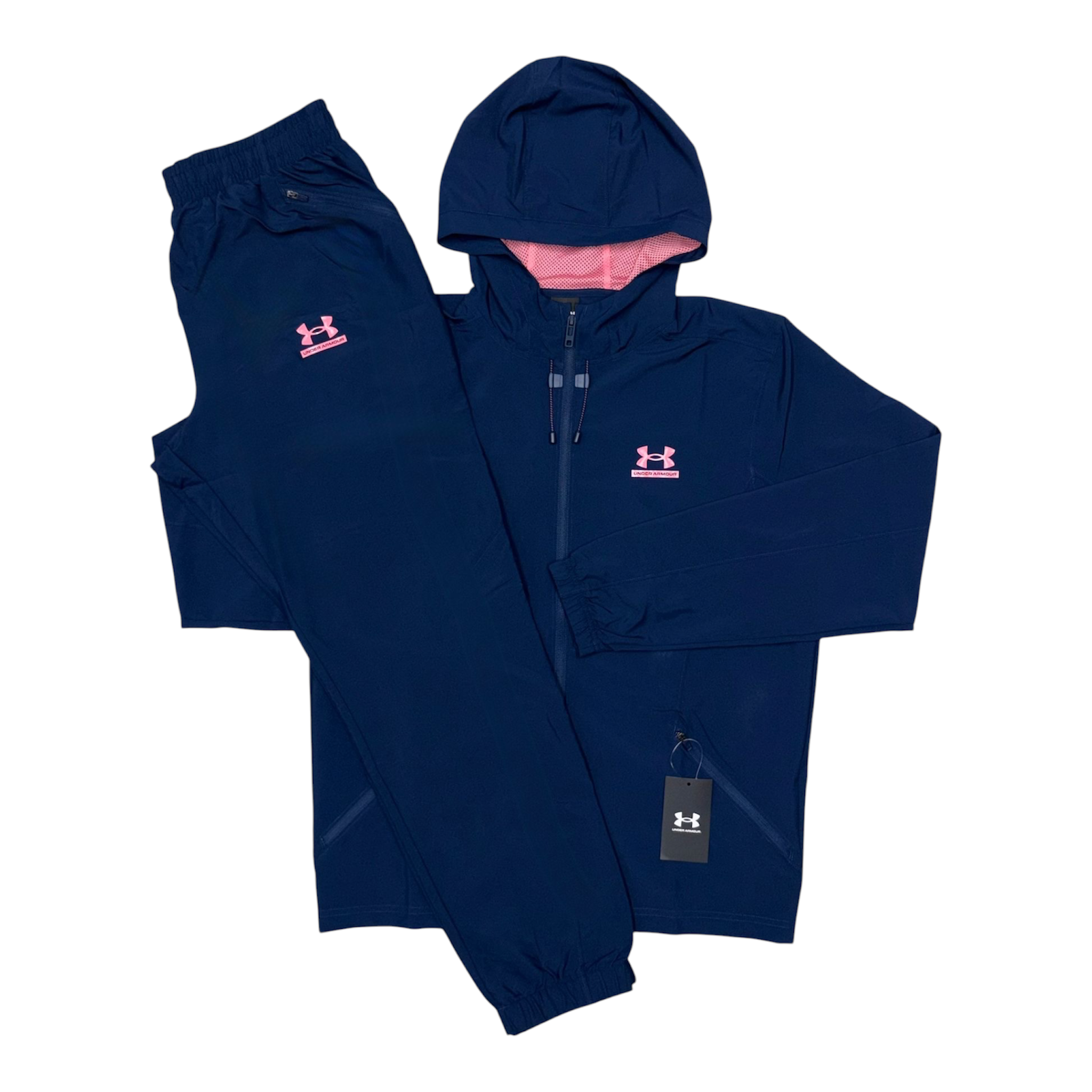 UNDER ARMOUR TRACKSUIT PINK/NAVY – S/M/L