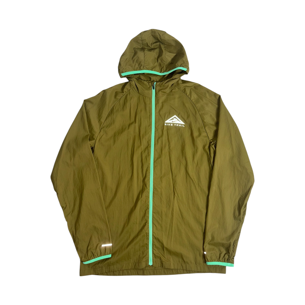 NIKE TRAIL RUNNING JACKET – GREEN OLIVE – MEDIUM