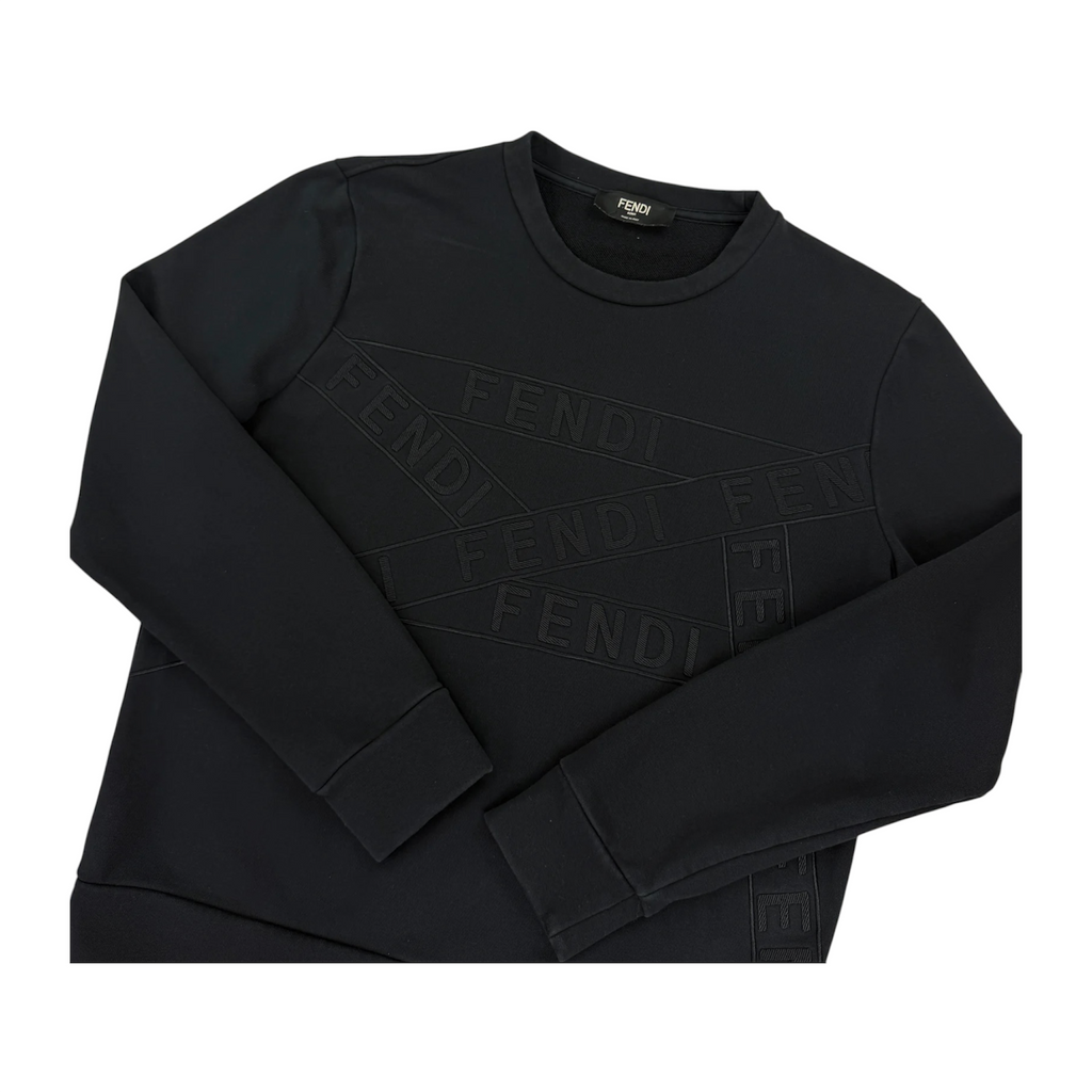 FENDI MEN’S LOGO TRACKSUIT – BLACK – MEDIUM (SLIM FIT)