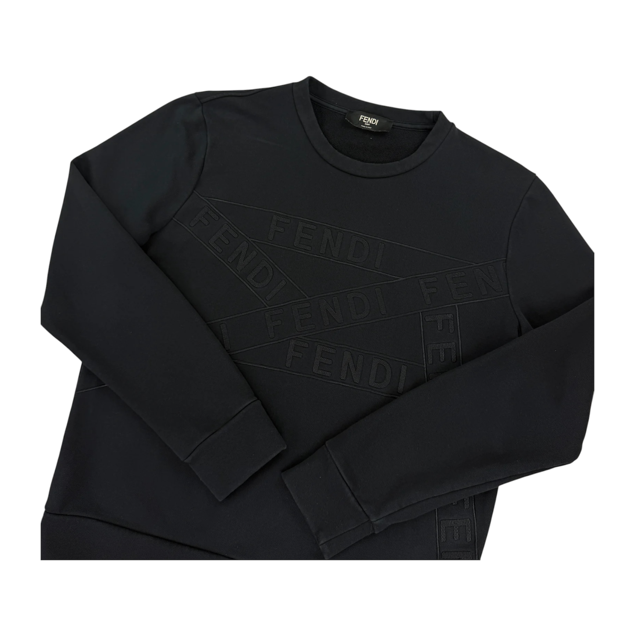 FENDI MEN’S LOGO TRACKSUIT – BLACK – MEDIUM (SLIM FIT)